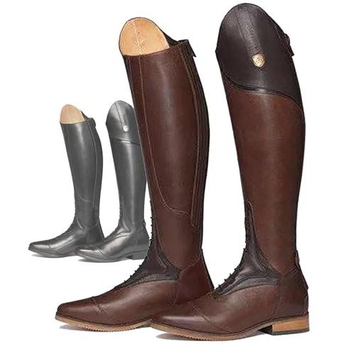 Best Mens Equestrian Riding Boots: Top Picks for Comfort & Style 13 Men's Shoes Knight Horse Riding Boots(34-48), Tall Boots Equestrian, Knee High + Mid Heel (3-5cm), Back Zipper + Pointed Toe, Unisex + Slip Resistant, for Autumn,41,Brown