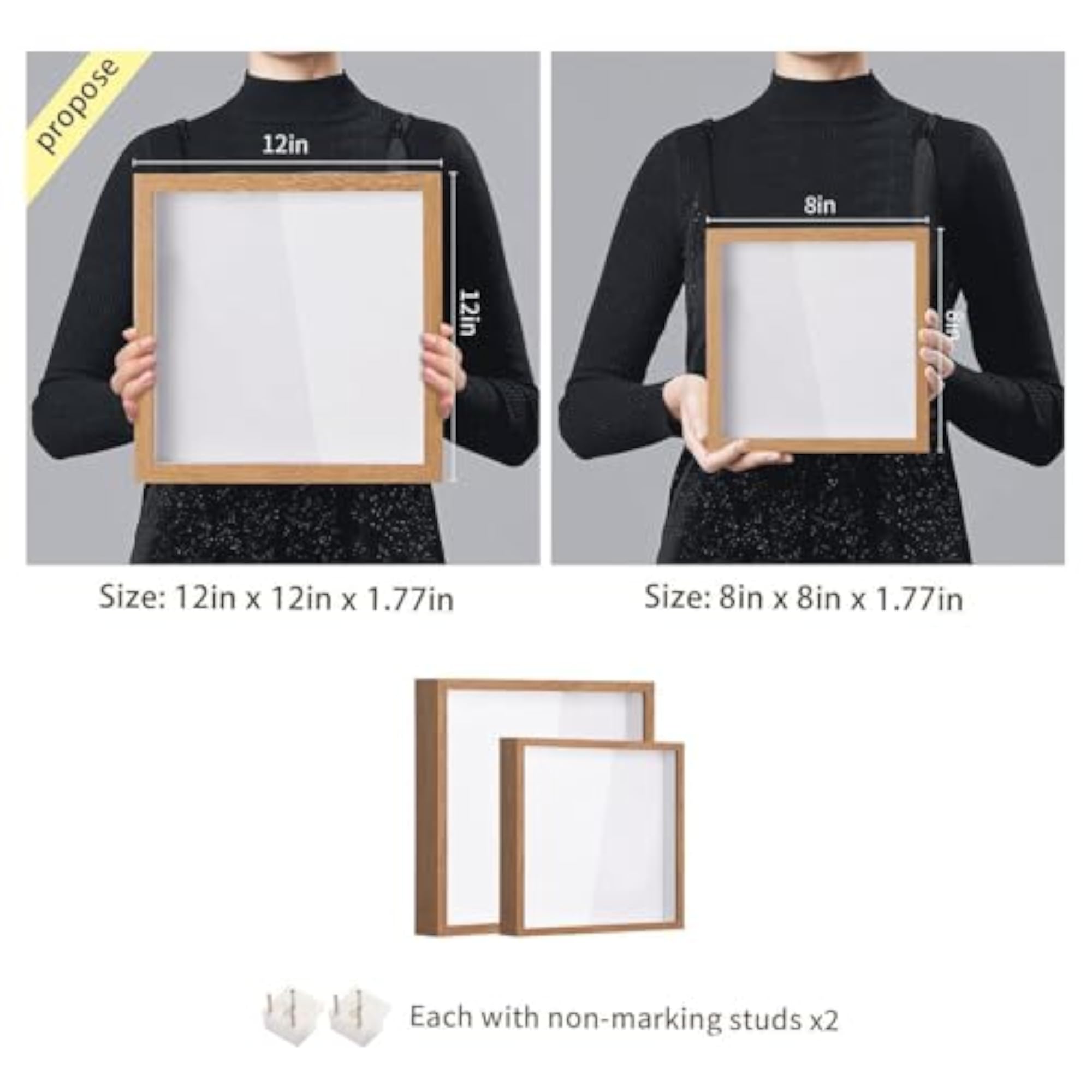 Rustic Shadow Box Frame for Tickets and Cards