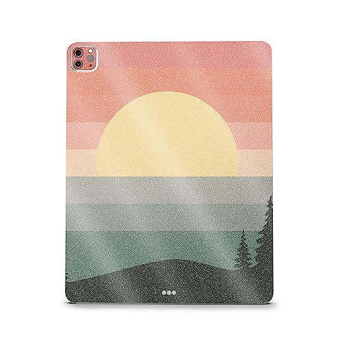 Image of MightySkins Carbon Fiber Skin Compatible with Apple iPad Pro 12.9 inch M2 6th Gen (2022) Full Wrap Kit - Sunset Forest | Protective, Durable Textured Carbon Fiber Finish | Easy to Apply | Made in The USA