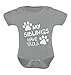 TeeStars - My Siblings Have Tails Funny One-piece Infant Baby Bodysuit Newborn Gray