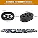 Ohleats 2 PCS Car Rubber Exhaust Hanger, Heavy Duty Auto Exhaust Muffler Insulator Bushing, High Density Bracket Hanger with 2 Holes 0.47 Inch (12mm), Universal Car Accessories (Black)