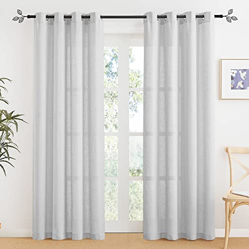 RYB HOME Sheer Curtains 84 inches Length for Living Room Bedroom
