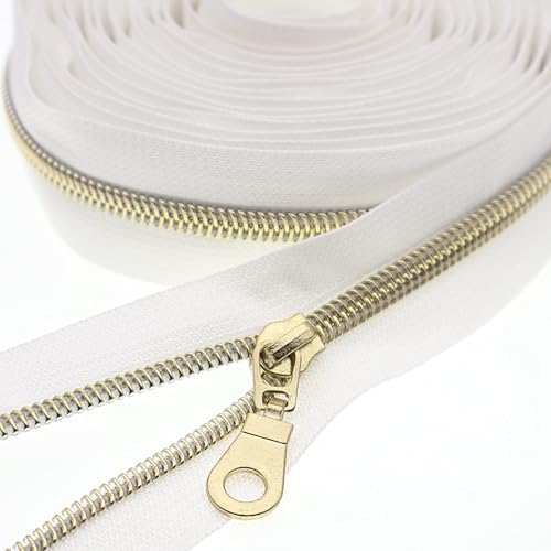 Fermeture eclair au metre maille 5 fermeture eclair jaune nylon 9m - 5