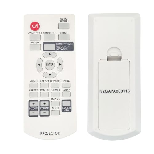 IOOIQQ Control remoto para proyector Panasonic PT-LW312, PT-LW373U, 3LCD, PT-LW362, PT-LB412, PT-LB382, PT-LB332, PT-LW312.PT-LB303.PT-LB423.PT-LB412.PT-LB382.PT-LB332