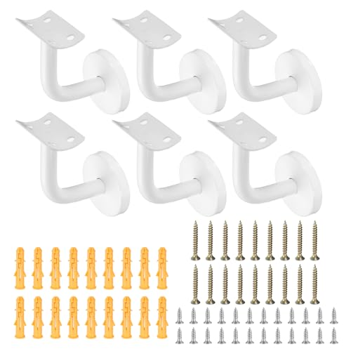 sourcing map Lot de 6 supports de rampe en acier inoxydable, support incurvé de 6,1 cm...