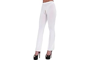 Ultra-Sultry Crotchless Long Flare Pants