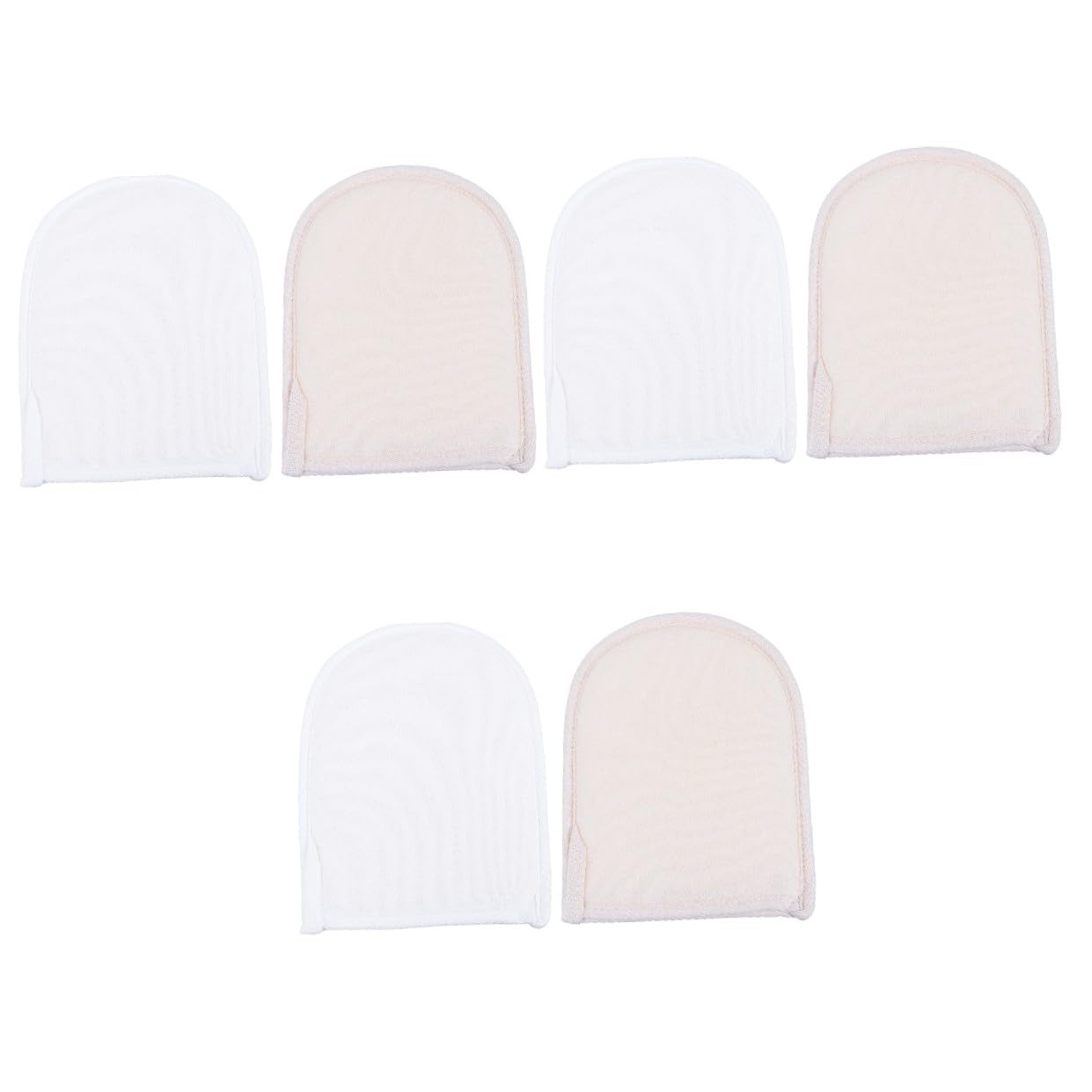 Beavorty 6piezas Guantes De Exfoliación Doble Cara De Luffa Natural Para Cuerpo De Masaje y Limpieza Para y Baño Exfoliante Ecológico Para Tipo De Piel