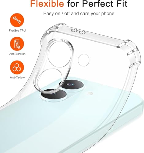 Image of Lustree Case for Redmi Turbo 5 5G, 4 Corner Air Cushion & Camera Protection | TPU Material, 4 Corner Air Cushion Protection, Camera Protection, Slim & Stylus Compatible