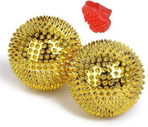 NETCLUB Acupressure Magnetic Ball set of 2 with Magnet inside Hand body fat burn fitness kit pain stress relief fitness body Massager