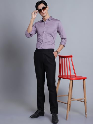 Image of Majestic Man Slim Fit Satin Cotton Formal Shirt for Men