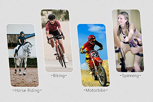 NICEWIN Calções de Motociclista para As Mulheres Acolchoadas Calças Justas de Ciclismo Cintura Alta