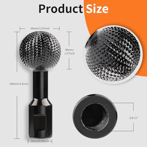 Boounyatin Sphere Rotary Burr With 5/8-11 Threads For 4 1/2 And 5 Inch Angle Grinder thumb #1