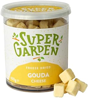 Freeze Dried Gouda Cheese - Flavourful & Delicious Cheese Snacks - Freeze Dried Food, Keto Snacks by Super Garden (100g)