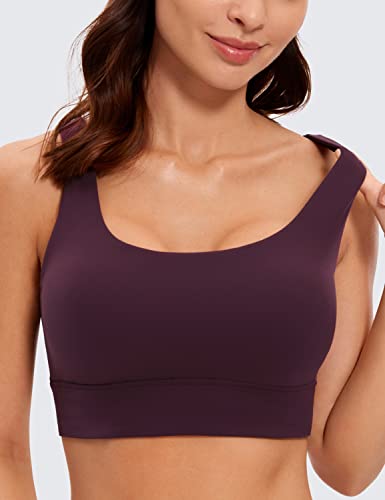Image of CRZ YOGA Butterluxe U Back Sports Bras | Light Support, Removable Pads, Yoga, Extremely Soft, Longline, Scoop Neck, Wide Straps, for Women