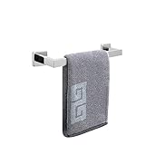 NearMoon Bathroom Towel Bar, Bath Accessories Premium Thicken Stainless Steel Square Shower Towel...