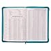 KJV Holy Bible, Standard Size Faux Leather Thumb Index & Ribbon Marker, King James Version, Turquoise, Zipper Closure (KJV Deluxe Gift Editions)