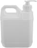 GANAZONO Plastic Glass Container Plastic Jug 2 L Empty Storage Bucket with Pump Deck