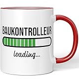 JUNIWORDS Tasse, Baukontrolleur loading, Rot (6188282)