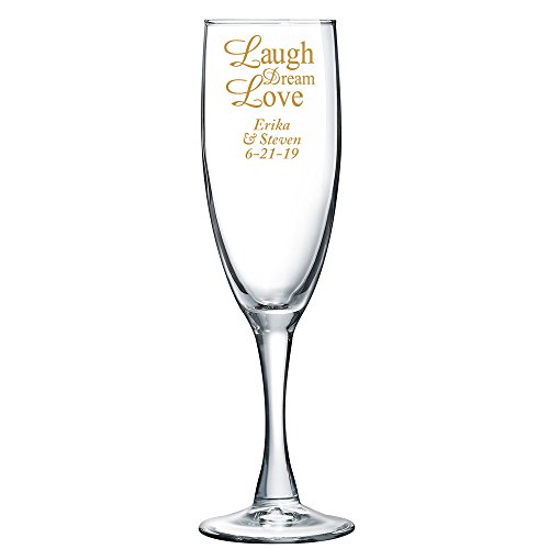 Copa de Champagne Personalizada Dorada Pack 72