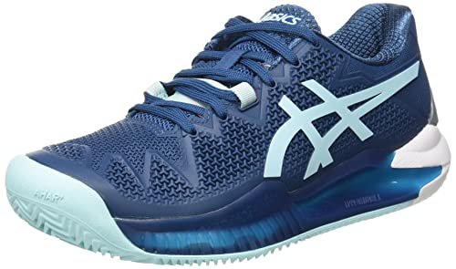 Soletta rimovibile Asics Gel-Resolution 8 Clay, Scarpe da Ginnastica Basse Donna, Indaco Chiaro/Blu Chiaro, 37 EU