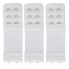 White, 2 Hook Bra Extenders 1/2 Inch Spacing