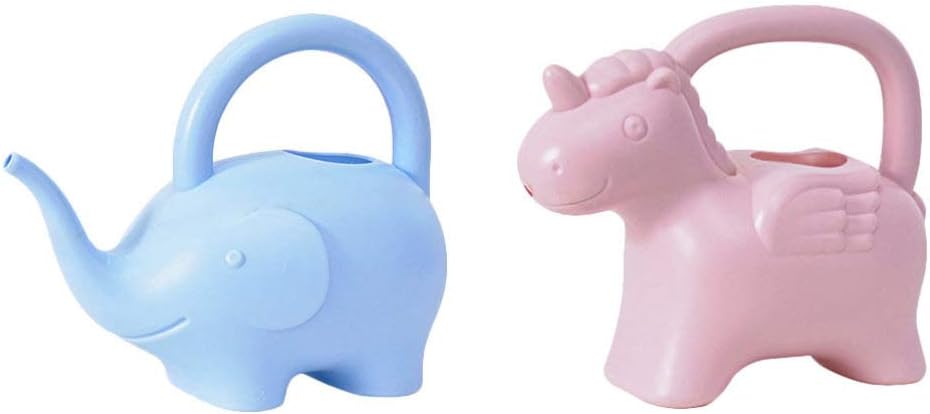Watering Can Elephant Plastic Unicorn Watering Can Plant Spray Bottle Flower Lawn Plant Irrigation Pot Kettle Tool for Garden Indoor Outdoor 2pcs