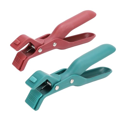 2PCS Anti Scalding Dish Plate Gripper Kitchen Tool Red Green for Safety and Efficiency
