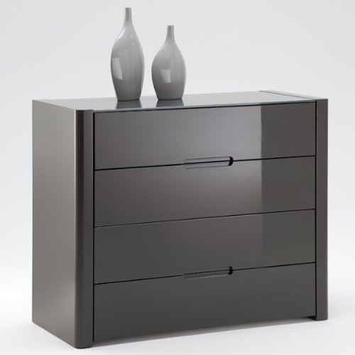 Commode AKORD CL100 Gris Graphite 100 cm 6 tiroirs