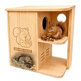 Eichhörnchen Haus aus Kiefernholz, wetterfest für Garten und Baum