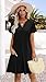 WIHOLL Black Dresses for Women Casual Short Sleeve Midi Dress Summer Outfits Beach Vacation Fashion Wedding Guest Dress Graduation Formal Cocktail Dresses for Women Cruise Travel M