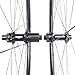 ICAN G40/G50 1320g/1375g Carbon Gravel Bike Disc Wheelset 700C Hooked Rimset 25mm Inner Width 36T Ratchet Hub (Compatible with Road HG Freehub, G40)