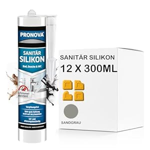 Pronova Sanitär Silikon Sandgrau 12er Kartusche