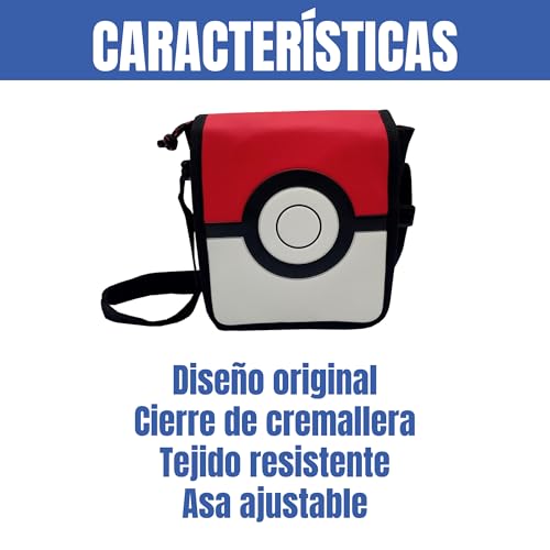 CYP BRANDS Unisex-Kinder Bandolera Pokémon BD-281-PK Umhängetasche, Blanco/Rojo