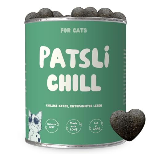 4-in-1 Ruhe Essenz für Katzen | Anti-Stress und Entspannung Katze | Beruhigungsmittel für Katze | Katzen und Kitten Leckerlies | Ergänzung für Nass- und Trockenfutter | Patsli® Chill 4-in-1 Ruhe Essenz für Katzen | Anti-Stress und Entspannung Katze | Beruhigungsmittel für Katze | Katzen und Kitten Leckerlies | Ergänzung für Nass- und Trockenfutter | Patsli® Chill