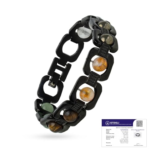 Image of Astrotalk Metal Dhan Yog Bracelet | Attracts Wealth & Financial Prosperity | Pyrite, Citrine, Tiger Eye, Quartz, Hematite & Aventurine Astrology Bracelet for Man & Woman | Gift for Man & Woman