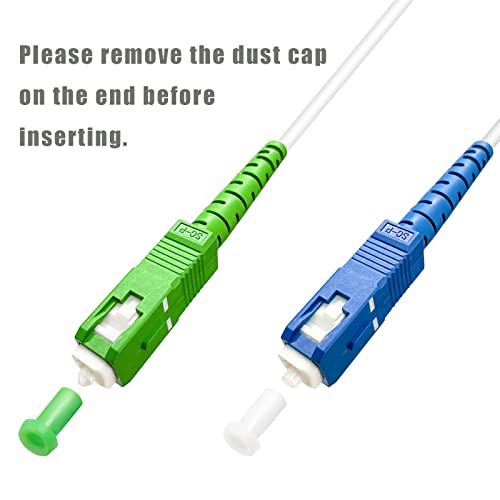 Image of (1m - 2Pack) SM SC /UPC to SC /APC Fiber Optic Patch Cable, Armored Single Mode Fiber Patch Cable, Fiber Optic Jumper Optical Patch Cord - SIMPLEX - 9 /125um - OS1 /OS2 Compatible, LSZH White
