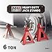 Maxority Heavy-Duty Adjustable Jack Stands for Cars, SUVs, and Light Duty Trucks, Tire Changes, Repairs, Automotive Lifting with Handle Lock, 6 Ton Capacity, Set of 2, Red