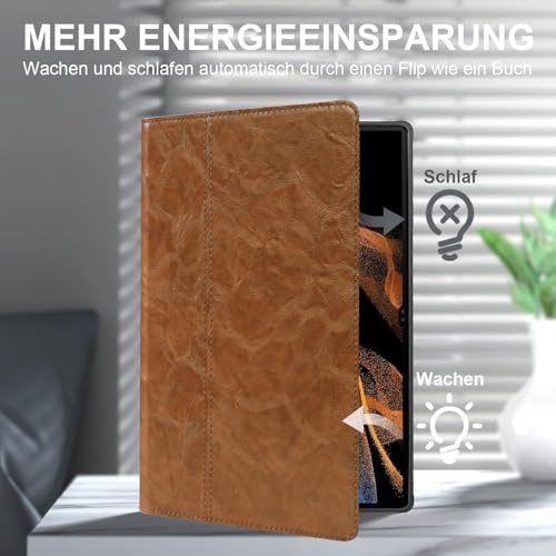 Étui iPad mini 7ème génération cuir véritable housse tablette kaki - 3