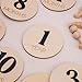 Baby Monthly Milestone, Wooden Baby Milestone Signs, Monthly Milestone Wood Discs, Baby Milestone Discs (3D Black)