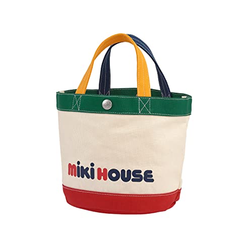 【 ミキハウス 】 ロゴ トートバッグ ミニトートバッグ 厚手 キャンバス 小さめ 大人用 レディース ママ 男の子 女の子 10-8286-388 マルチカラー
