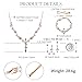 EVER FAITH Wedding Jewelry Set for Bride Bridesmaid, Rose Gold-Plated-Brass White Teardrop Cubic Zirconia Leaf Vine Bridal Prom Necklace Dangle Earrings Bracelet Sets for Women