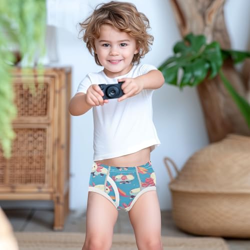 KLL Abstract Watercolor Hand Drawn Baby Boys Comfort Boxer Briefs Breathable Children Panties 6