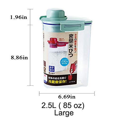 Set 3 Boîtes Hermétiques Riz/Farine – 11L + 5,5L + 1,2L – Sans BPA, Empilables Avec Doseur – Conservation Fraîche Cuisine Organisée