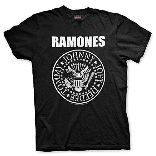 Ramones Camiseta con Logo Vintage clásico Música Rock - Oficial (Large)