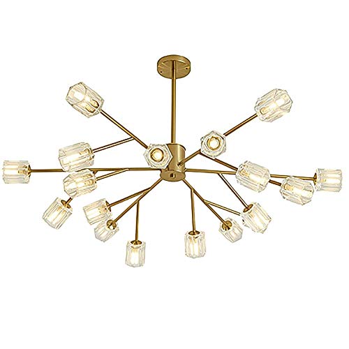 Lustre Spoutnik 12 lumières dorées pour suspension couloir et cuisine moderne