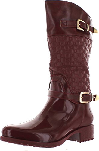 JJF Shoes -27K Kids Girls Link Knee High Side Zip Riding Winter Rain Boots