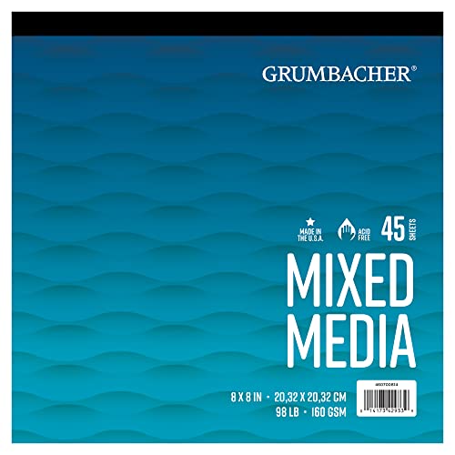 Bloc papier mixte Grumbacher reliure ruban de haute densité 160g