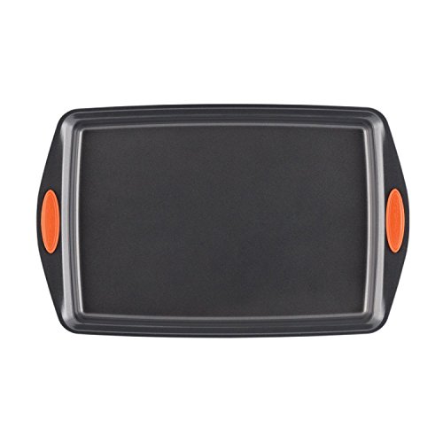 Rachael-Ray-Nonstick-Bakeware-Set-with-Grips-Nonstick-Cookie-Sheets-Baking-Sheets-3-Piece-Gray-with-Orange-Grips Rachael Ray Nonstick Bakeware Set with Grips Nonstick Cookie Sheets Baking Sheets 3 Piece Gray with Orange Grips