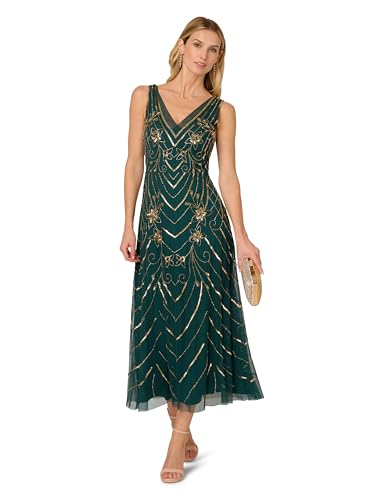Image of Adrianna Papell Women's Beaded Mesh Dress