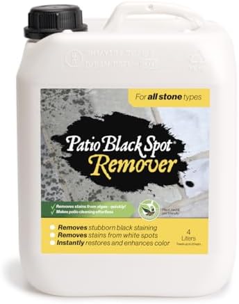 Patio Black Spot Remover - for All Stone Type - Restore Natural Colour - Removes Stains Caused by Black Spots, Removes Stains Caused by Algae - Biodegradable & Acid-Free - 4 L